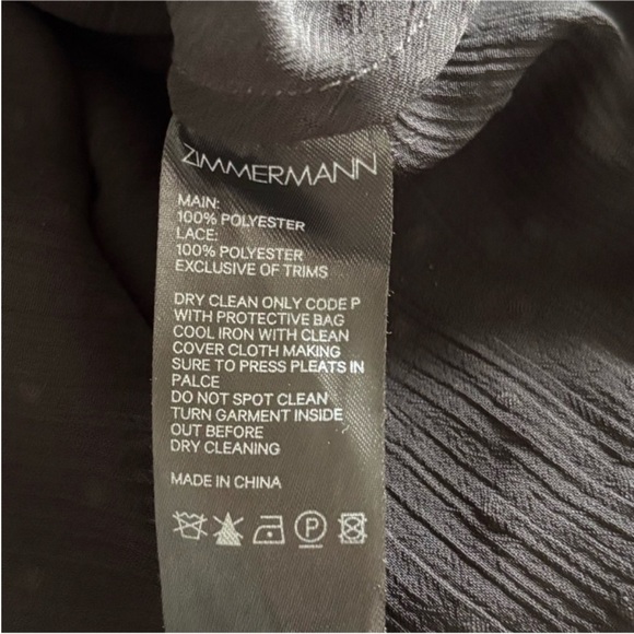 Zimmermann Espionage Mini Dress Ruffle Tiered Swiss Dot Rare Black Size 2 US 6 8 - Picture 14 of 16